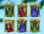 (image for) Medieval Angels Plastic Canvas Ornament Kit